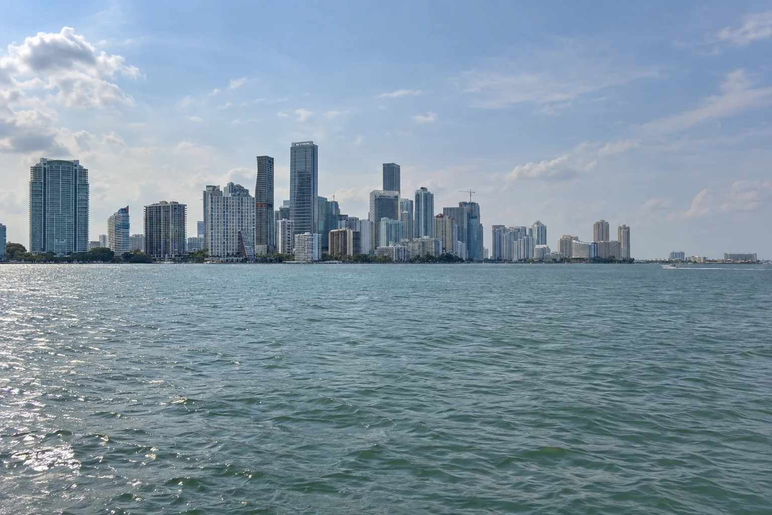 Brickell towers across Biscayne Bay