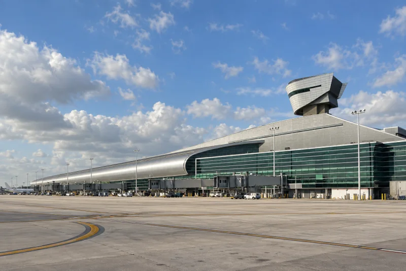 The South Terminal building at Miami International Airport from outside