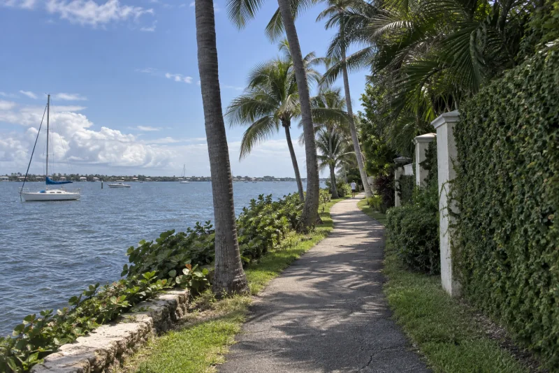 The Lake Trail along the Lake Worth Lagoon in Palm Beach